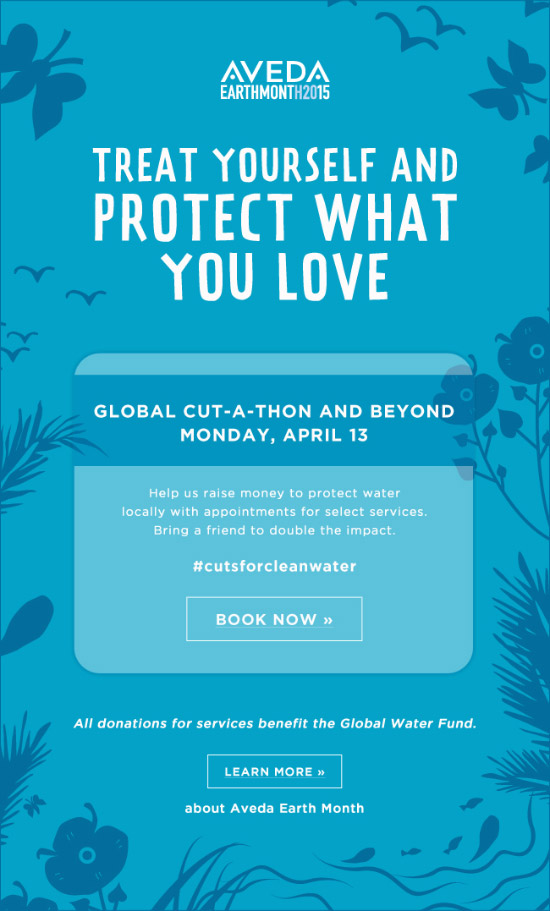 AVEDA Earth Month 2015 Promotions Page